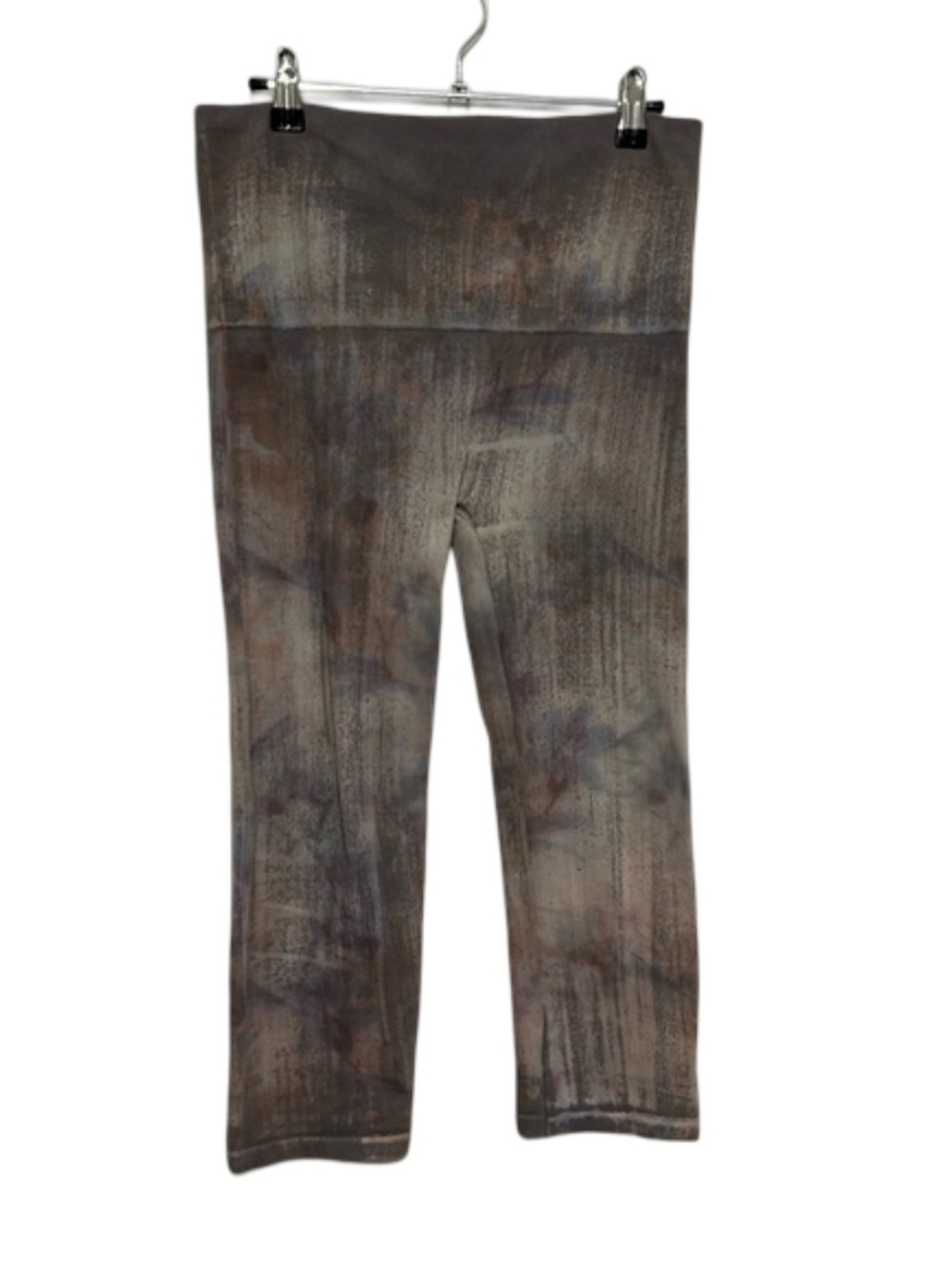 Shannon Passero Gray Tie Dye Crop Workout Leggings